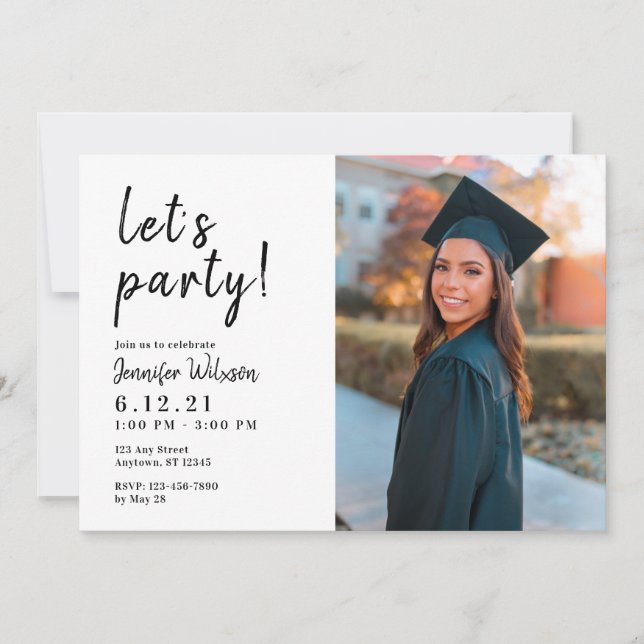 Lets Party Celebration Graduation Class 2022 Invitation (Front)