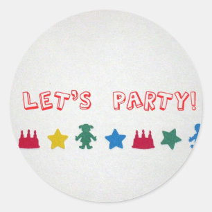 Let's Party! Classic Round Sticker