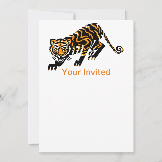 Lets party! Cool TIGER- Conservation - Invitation (Front)