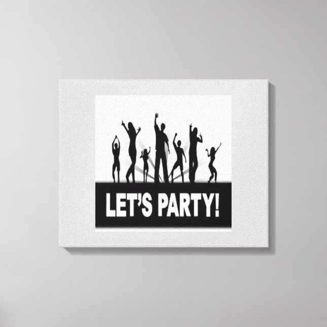 "LET'S PARTY" DANCERS CANVAS PRINT (Front)