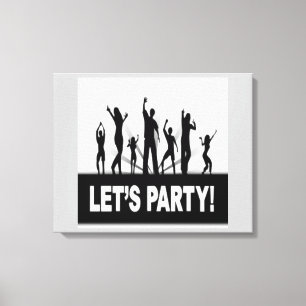 "LET'S PARTY" DANCERS CANVAS PRINT