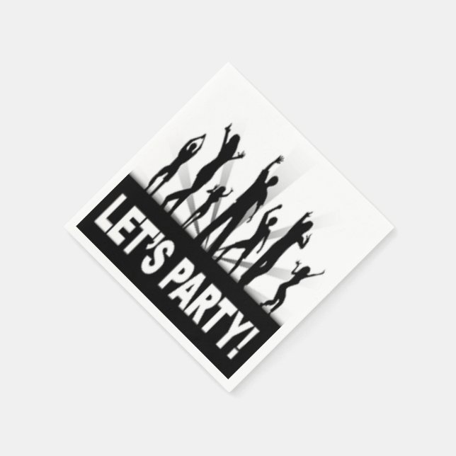 "LET'S PARTY" DANCERS NAPKIN (Corner)