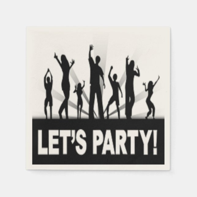 "LET'S PARTY" DANCERS NAPKIN (Front)