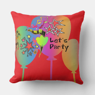 Let's Party Decorative Throw Pillow