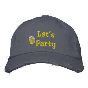 Let's Party Embroidered Hat