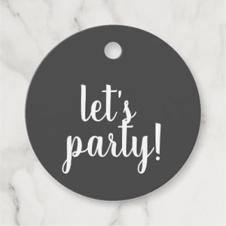 Let's party - favour tags