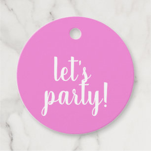 Let's party - favour tags