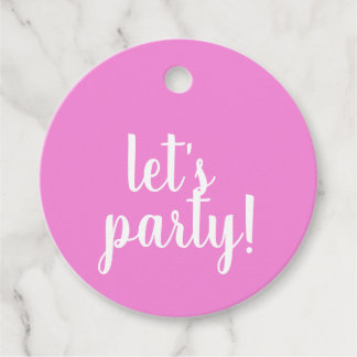Let's party - favour tags