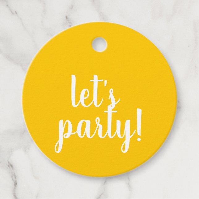 Let's party - favour tags (Front)