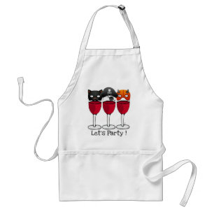 LET'S PARTY HALLOWEEN COSTUME MASKS WINE GLASSES STANDARD APRON
