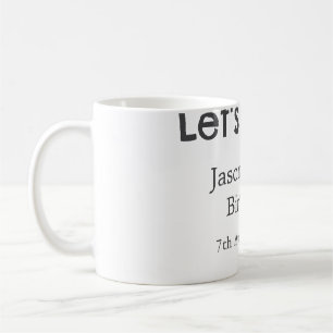 Let's party happy 30th birthday simple grey name coffee mug