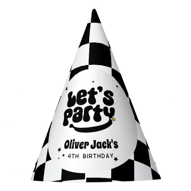 Let's Party happy dude Birthday Hat (Front)