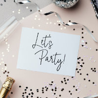 Let's Party Informal Wedding Reception Elopement