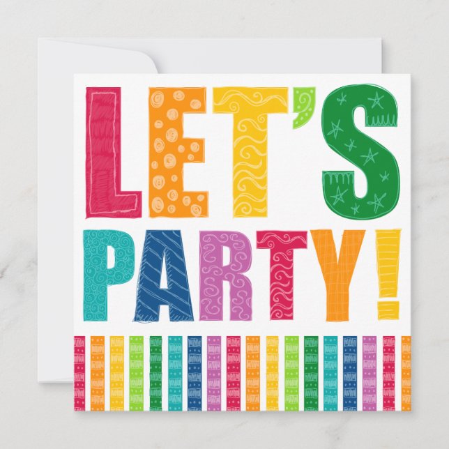 Let's Party! Invitation (Front)