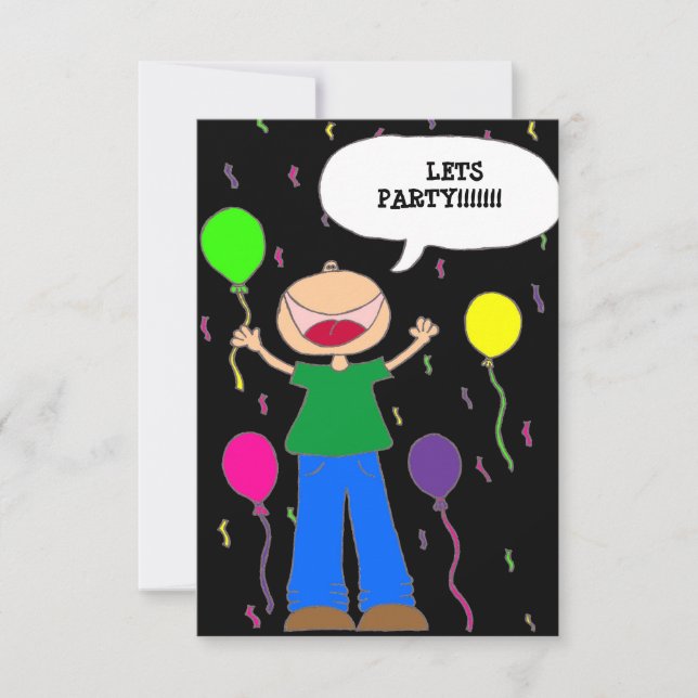 Lets party invitation (Front)