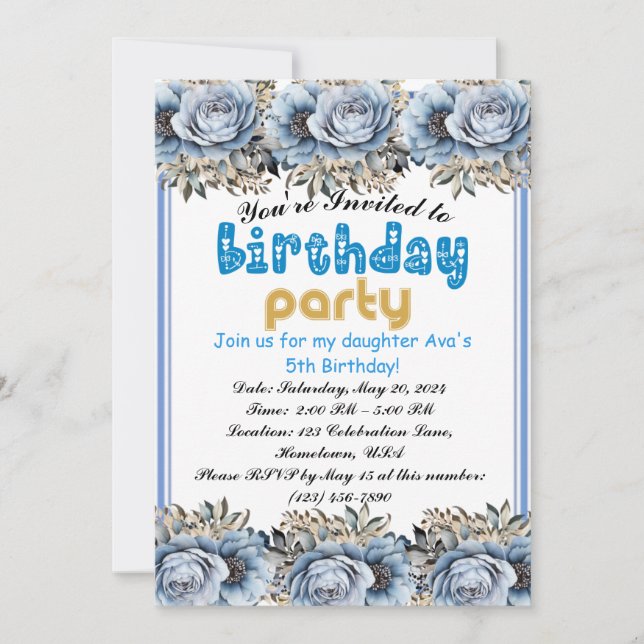 Let's Party: Kids' Birthday Bash Invitation! Invitation (Front)