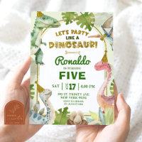 Let's Party like a Dinosaur Boy Birthday Party