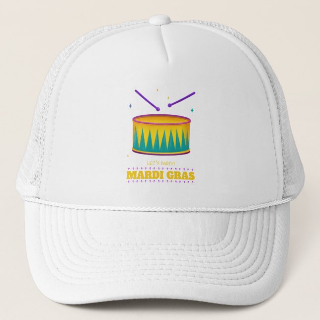 Let's Party! Mardi Gras Trucker Hat (Front)