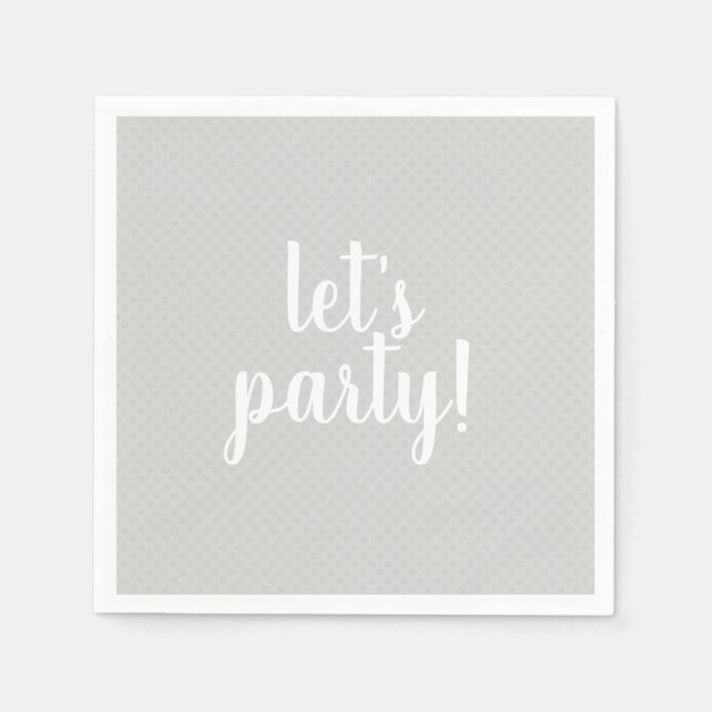 Let's party napkins (Front)