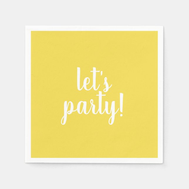 Let's party napkins (Front)