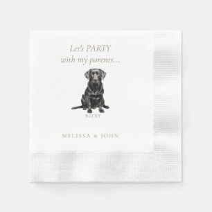 "Let's Party Pet Wedding Cocktail Napkin