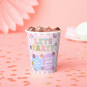 Let's Party Preppy Varsity Patch Birthday Party Paper Cups
