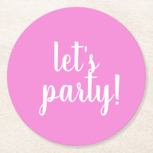 Let's party! - round paper coaster