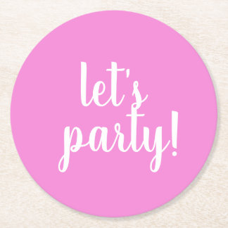 Let's party! - round paper coaster