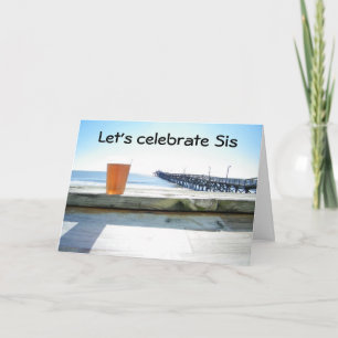 "LET'S PARTY SISTER" BIRTHDAY WISHES CARD