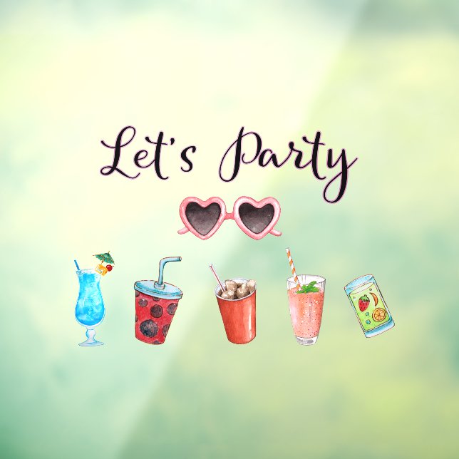 Let's Party Summer Soiree  Window Cling (Sheet 3)