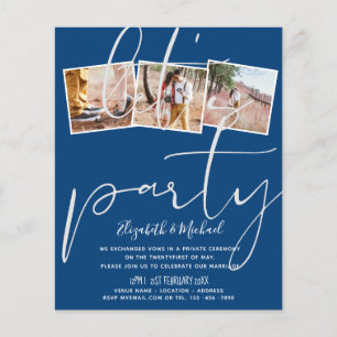 Let's Party Wedding Reception Announcement Eloped