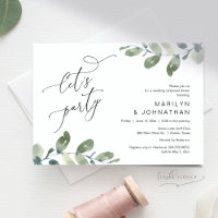 Let's Party, Wedding Rehearsal Dinner, Eucalyptus