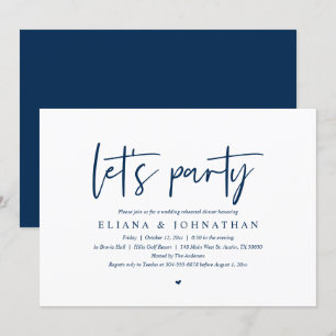 Let's Party, Wedding Rehearsal Dinner Invitation