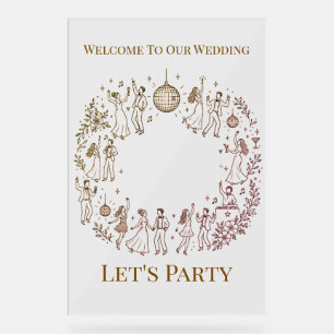 Let's Party Wedding Welcome Sign