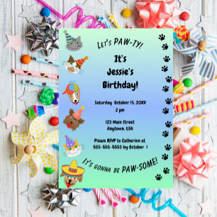 Let's PAW-ty Invitation