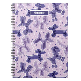 Let's paw-ty! // party shape bendable balloon dog notebook