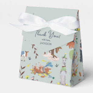 Lets Pawty Blue Dog Puppy Birthday Party Thank you Favor Box