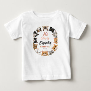 Let's Pawty Cat 5th Birthday   Custom Birthday Kid Baby T-Shirt