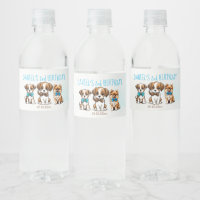 Let's pawty cute puppies birthday printed favour