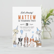 Lets Pawty Puppy Pawty Dog Birthday