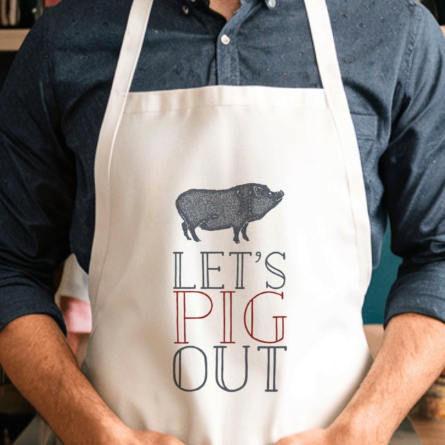 Let's Pig Out | Summer BBQ Standard Apron (Creator Uploaded)