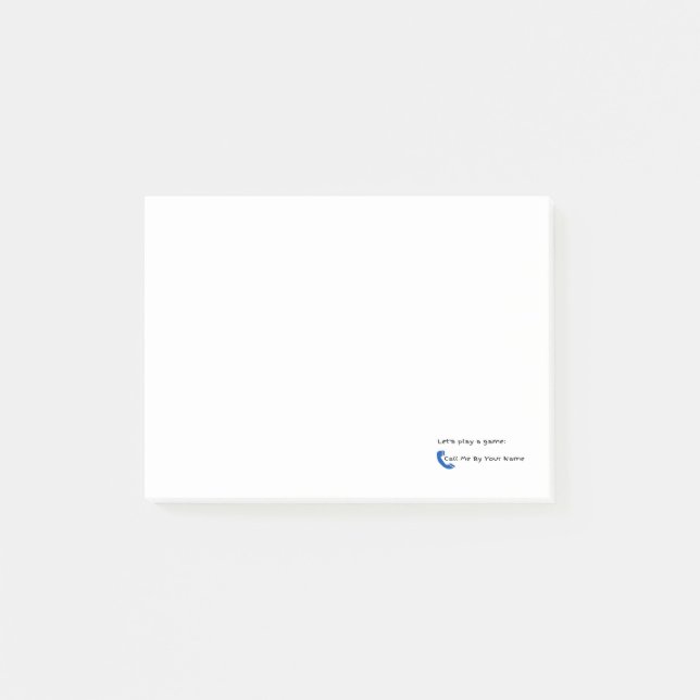 Let's Play A Game Post-it Notes (Front)