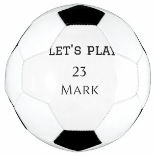 Let's play add name monogram letter sports masculi soccer ball