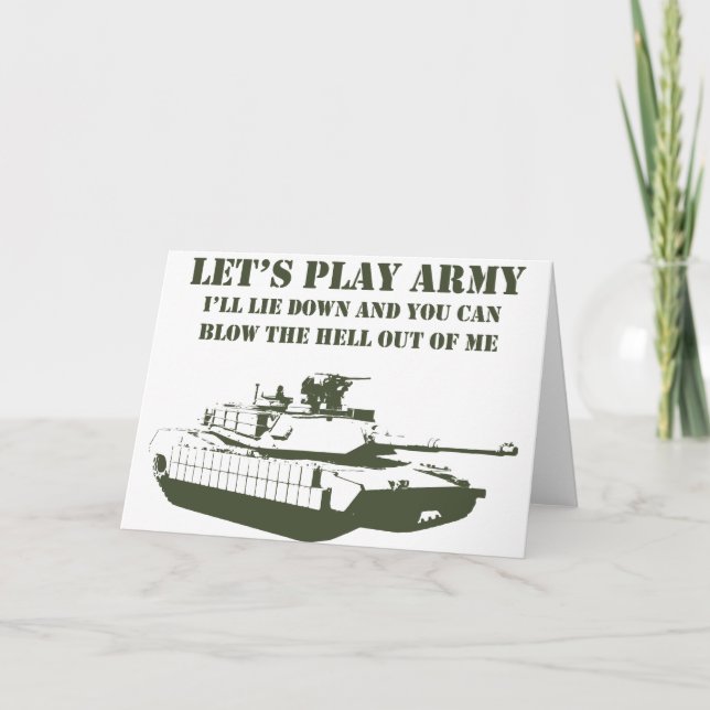 Let's Play Army Card (Front)