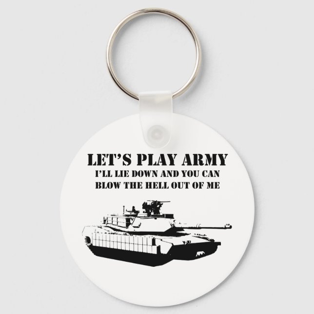Let's Play Army Keychain (Front)