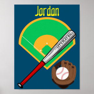 "Let's Play Ball" Baseball   Poster