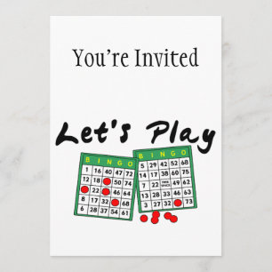 Let's Play Bingo Invitation