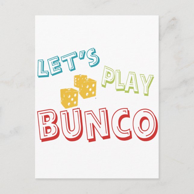 let's play bunco postcard (Front)