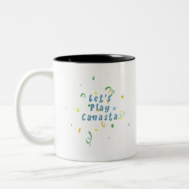 Let's Play Canasta Two-Tone Coffee Mug (Left)