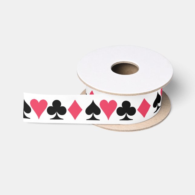 Let's Play Cards Colourful Decorative Ribbon Satin Ribbon (Spool)